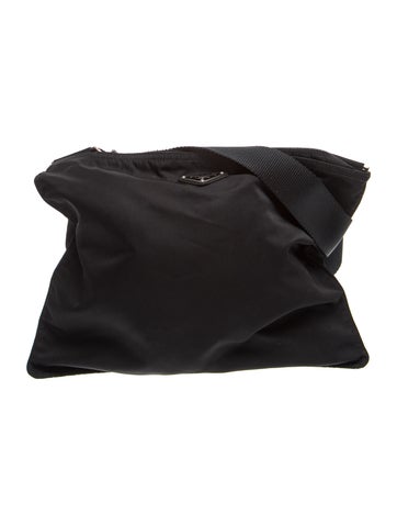 Vela Nylon Tessuto Nero Crossbody Bag