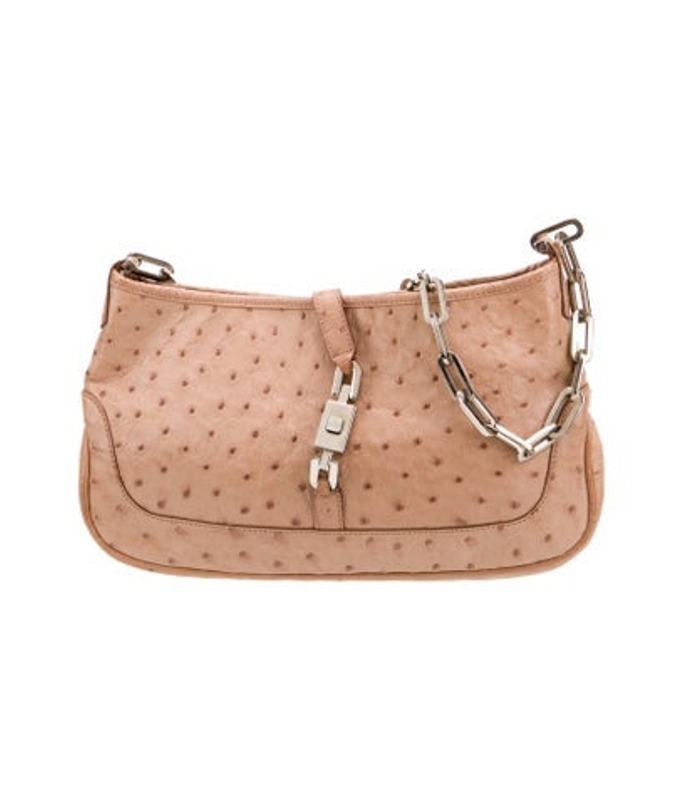 Gucci Ostrich Shoulder Bag