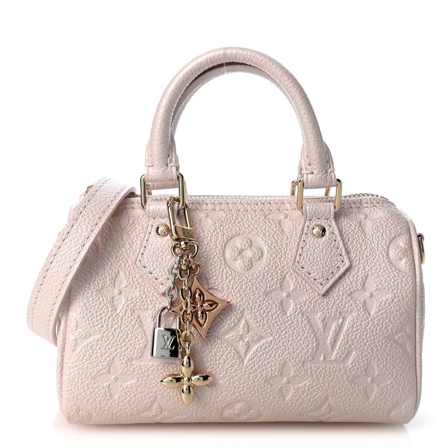 Louis Vuitton Empreinte Monogram Nano Speedy Snowy Pearl