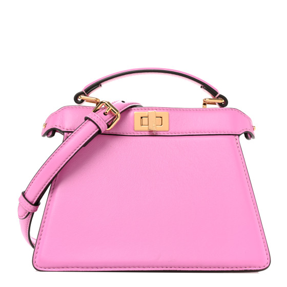 Fendi Shiny Nappa Petite Peekaboo I SEE U Satchel Rosa