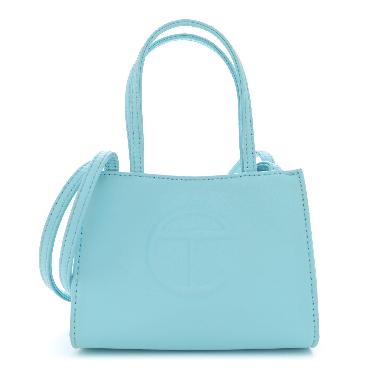 Telfar Telfar Vegan Leather Small Shopping Bag Pool Blue