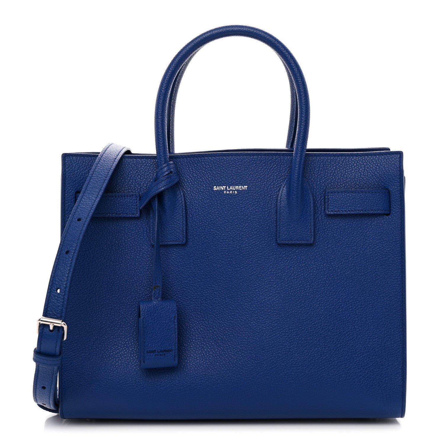 Saint Laurent Grained Calfskin Baby Sac De Jour Outremer