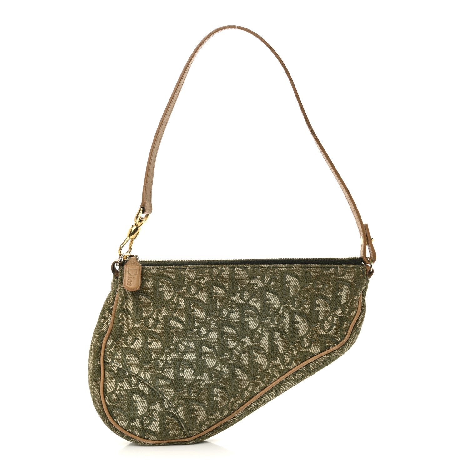 Dior Monogram Mini Saddle Pochette Green