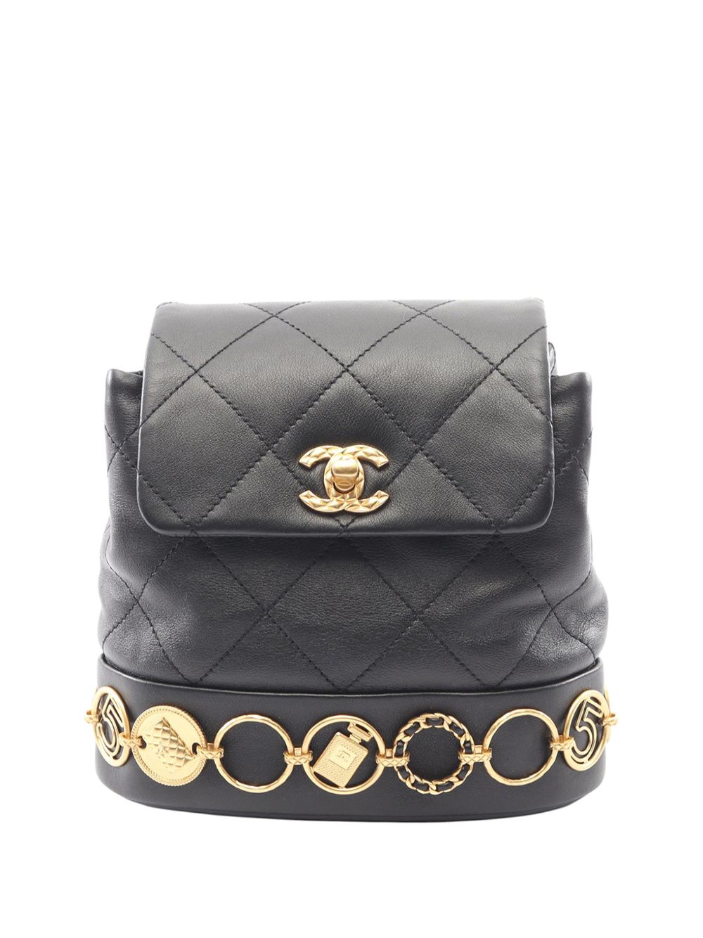 2021-2026 Small Lambskin Charms backpack