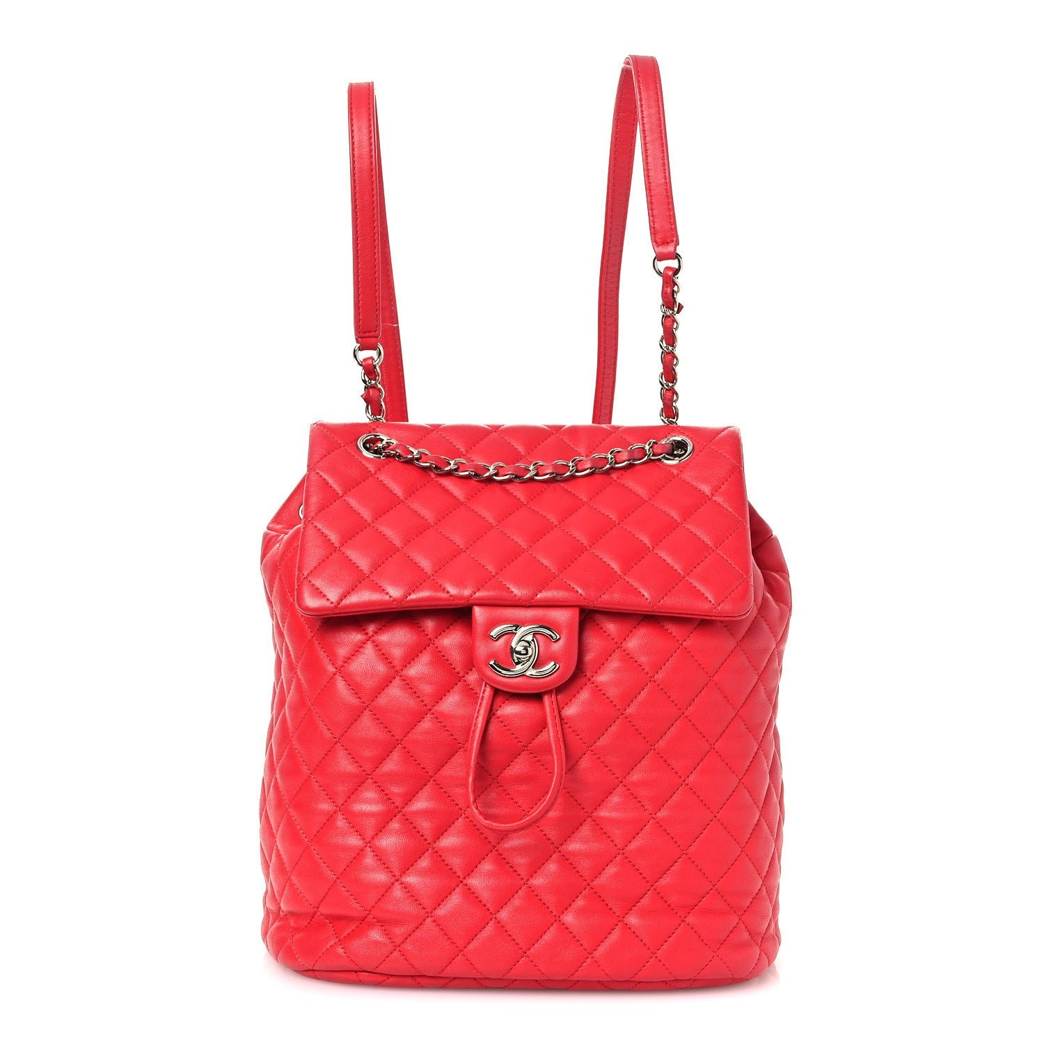 Chanel Lambskin Quilted Large Urban Spirit Backpack Red