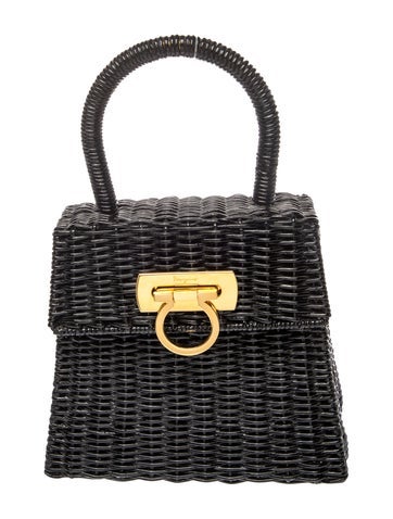 Wicker Top Handle Bag