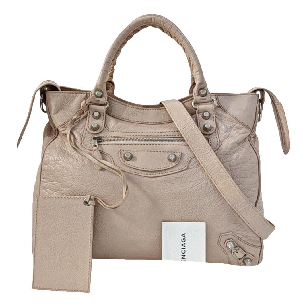 City leather handbag
