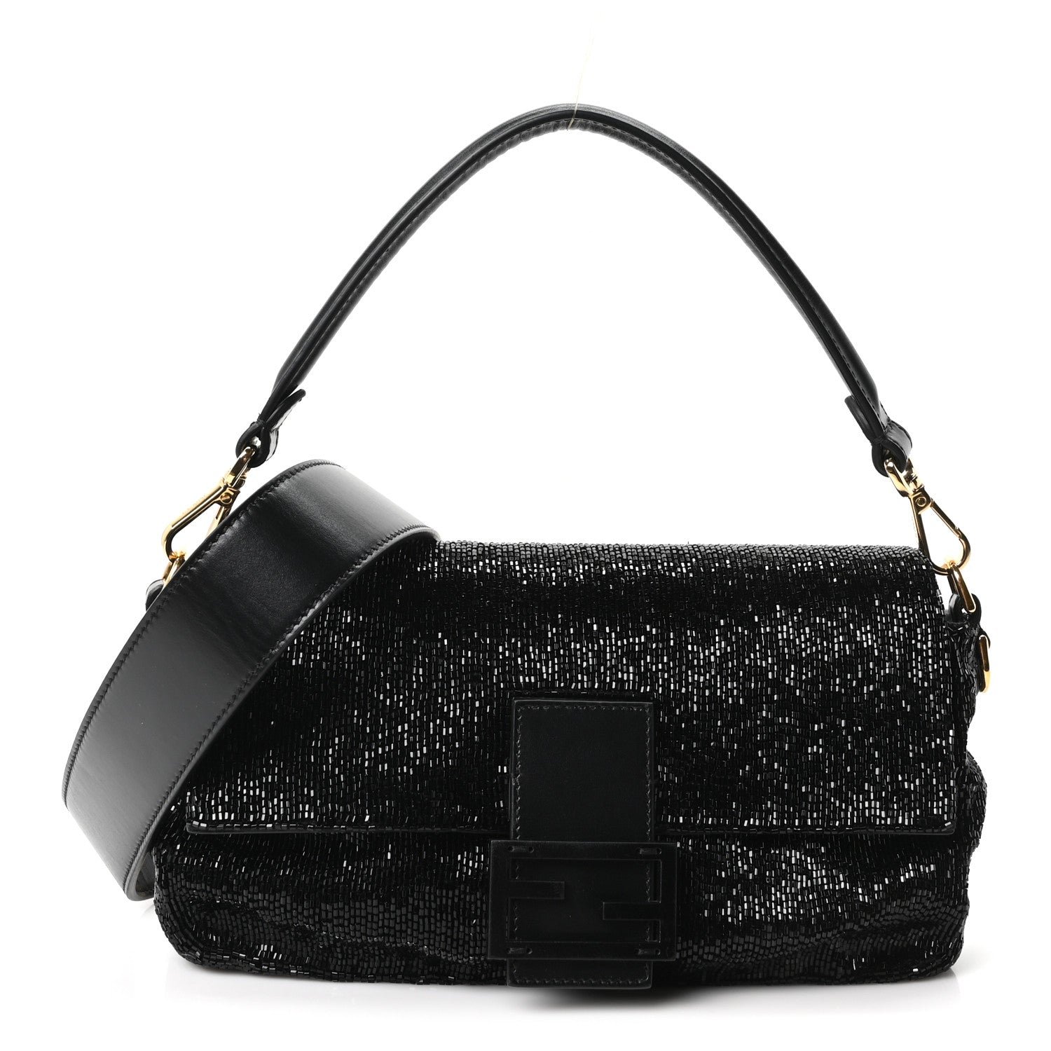 Fendi Beaded Baguette Black