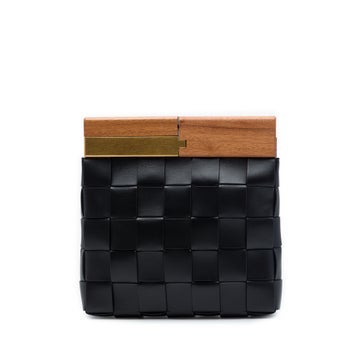Lambskin Maxi Intrecciato The Snap Clutch