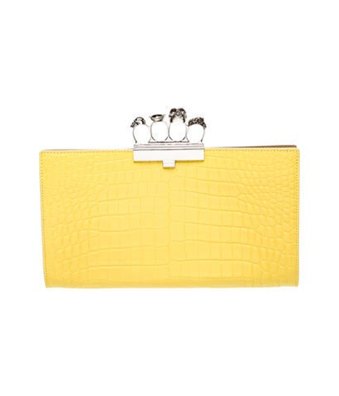 Alexander McQueen Mcqueen Embossed Leather Clutch