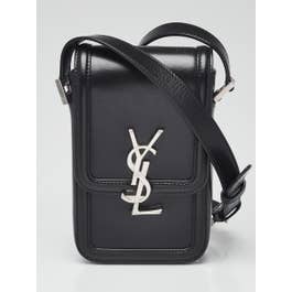 Saint Laurent Yves Saint Laurent Black Box Leather Mini  Solferino Crossbody Bag