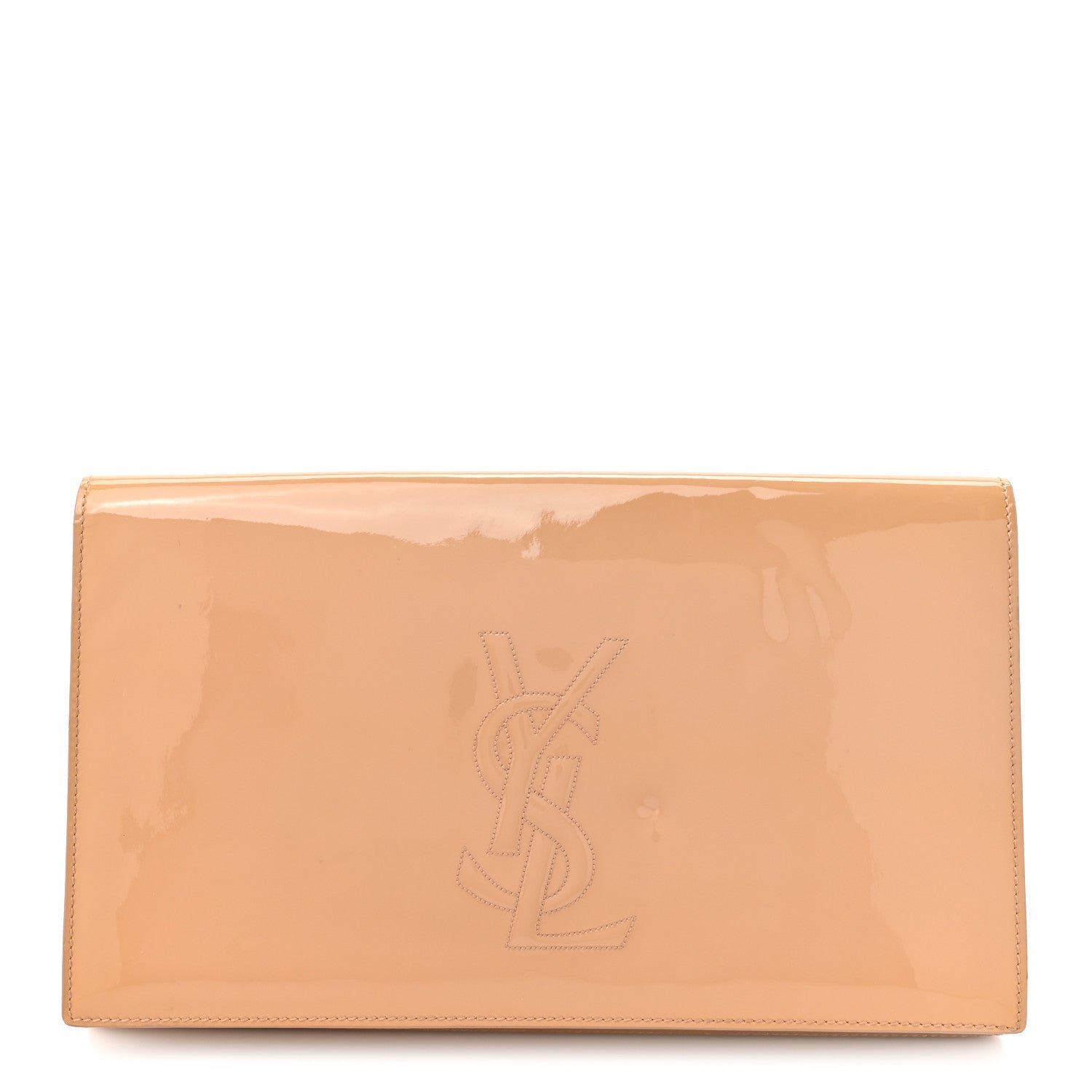 Saint Laurent Patent Calfskin Monogram Large Belle De Jour Clutch Chair