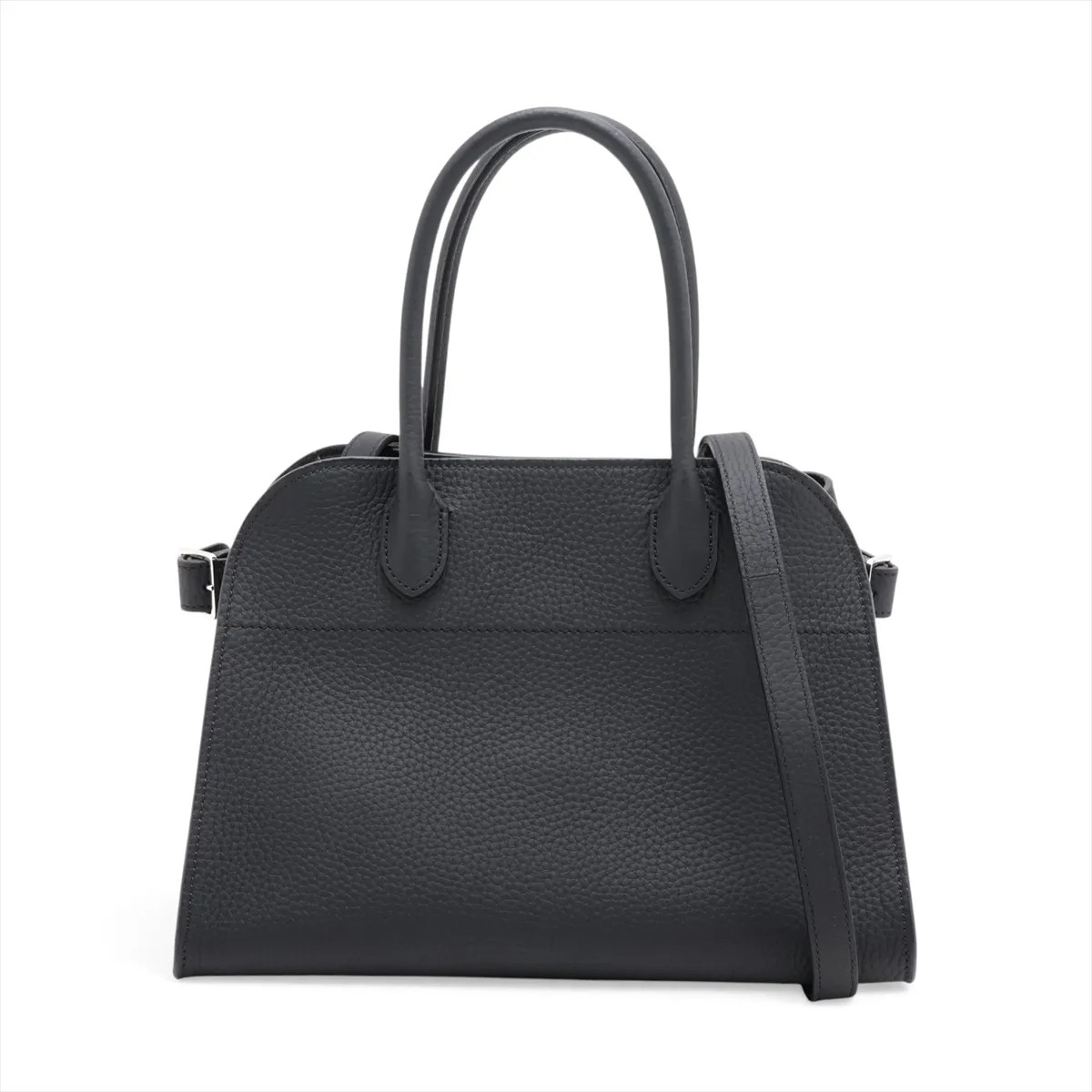 The Row Soft Margot 10 Leather 2 Way Handbag Black