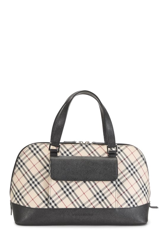 Black House Check Jacquard Dome Handbag