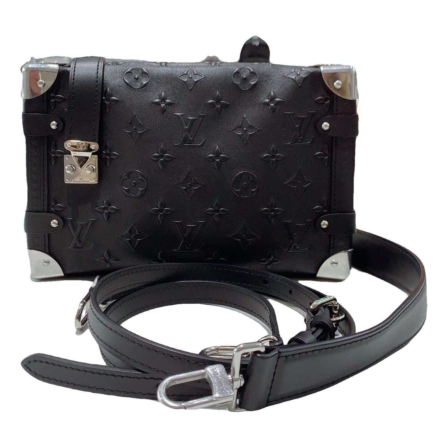 Side Trunk leather handbag