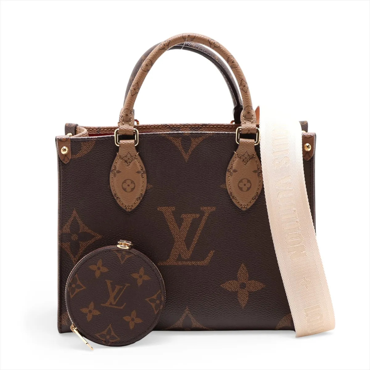 Louis Vuitton Monogram Giant Reverse On the Go PM M46373 Brown There was an RFID
