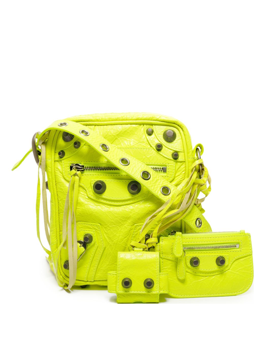 2021-2025 Le Cagole studded leather shoulder bag