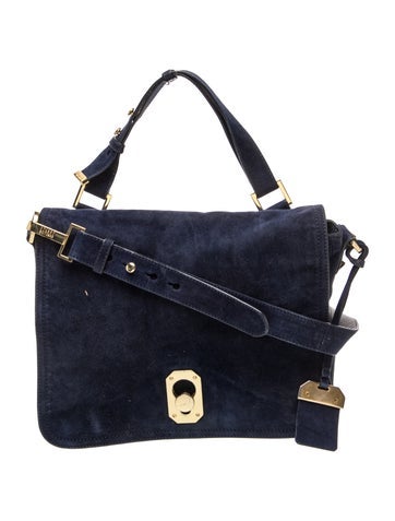 Suede Top Handle Bag