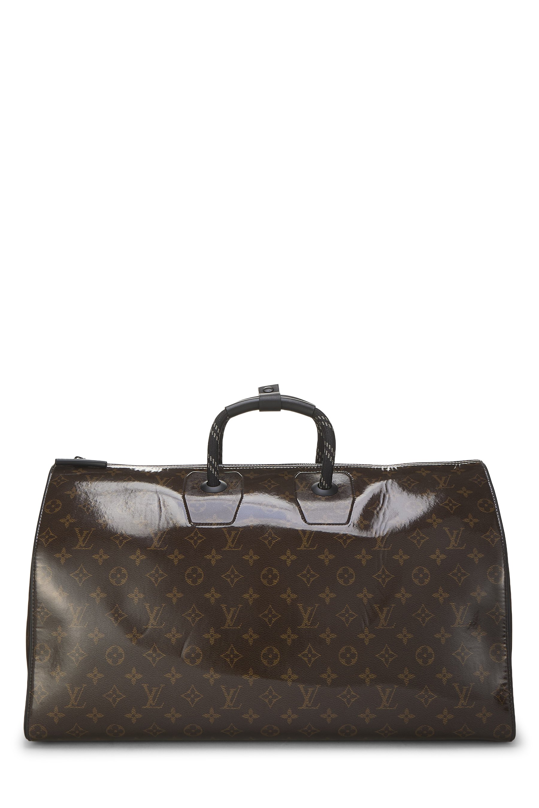 Black Monogram Glaze Keepall Bandouliere 50