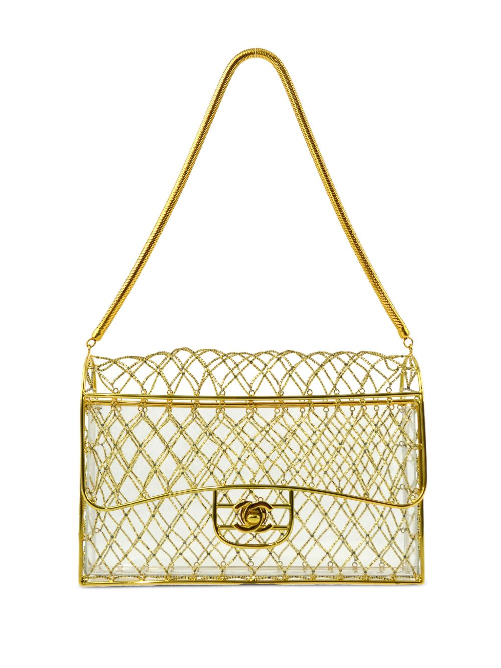 1990-2000s Cage beaded shoulder bag
