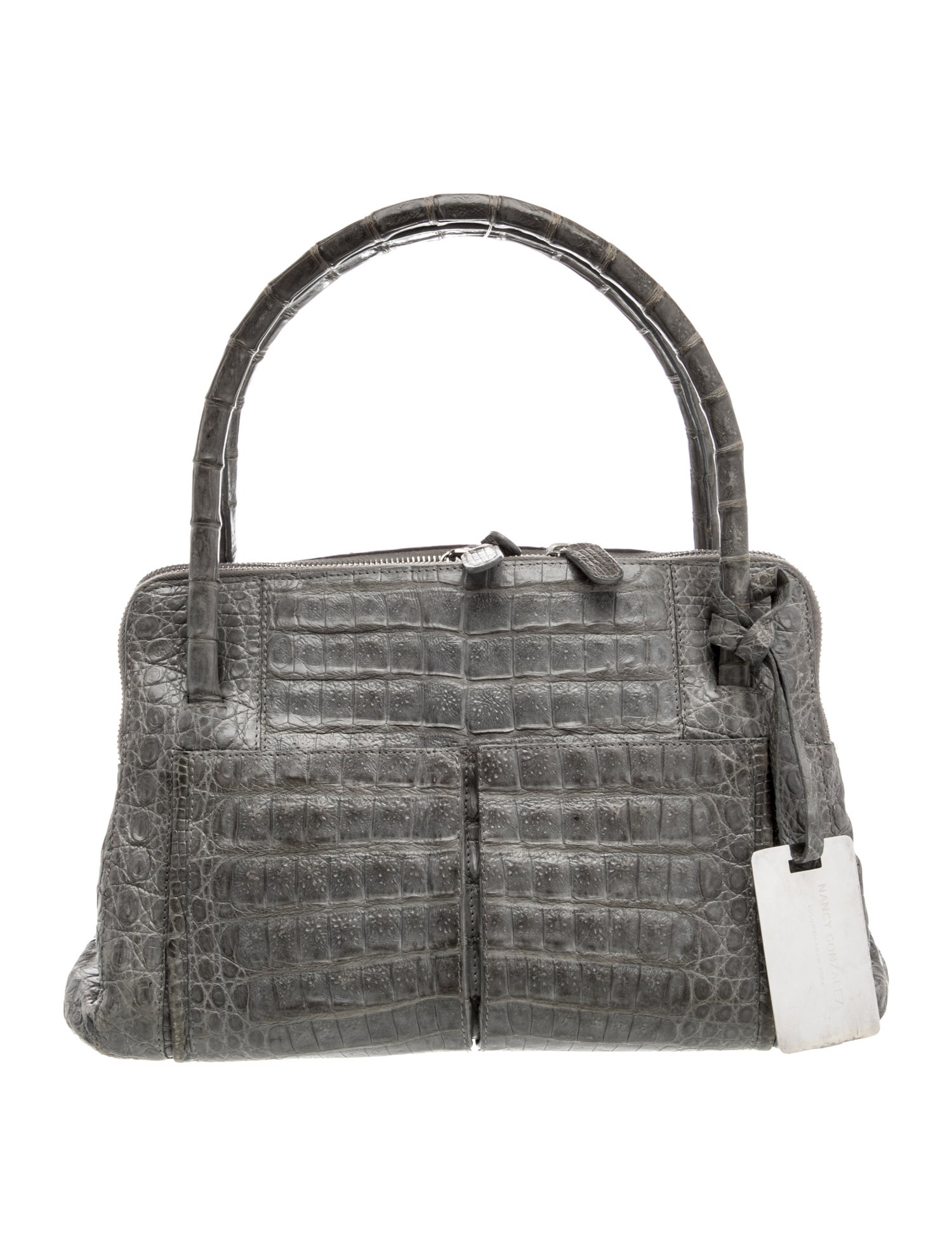 Crocodile Top Handle Bag