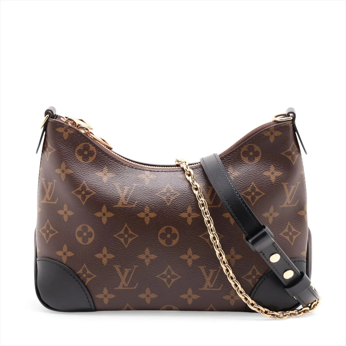 Louis Vuitton Monogram Boulogne PM M45831 Brown x black There was an RFID respon