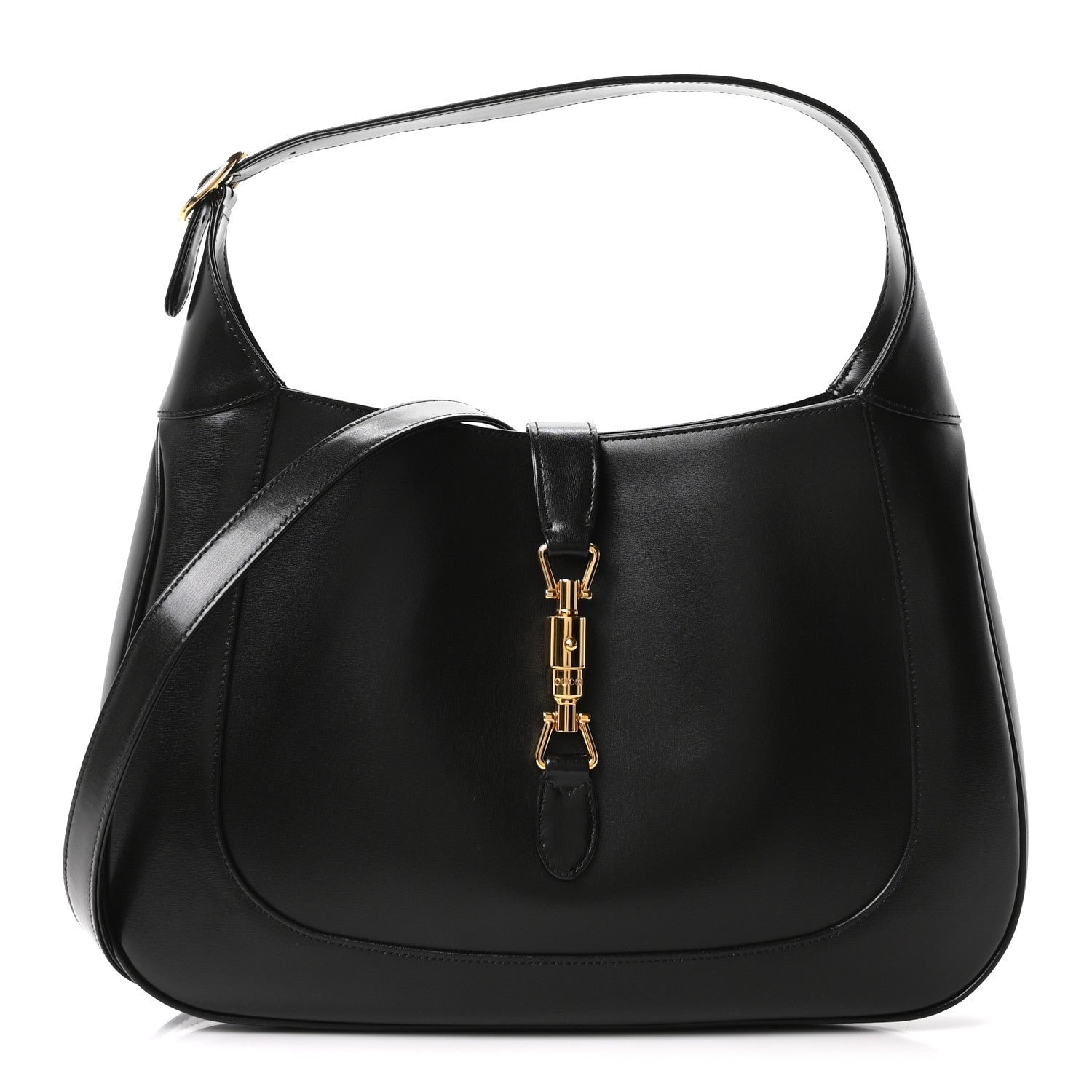 Gucci Boarded Dyana Lux Calfskin Medium Jackie 1961 Hobo Black