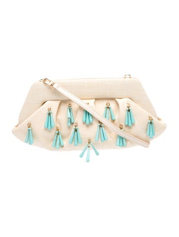 Themoire Raffia Shoulder Bag