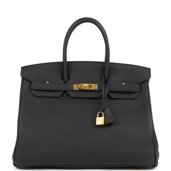 Hermes Hermes Birkin 35 Black Togo Gold Hardware