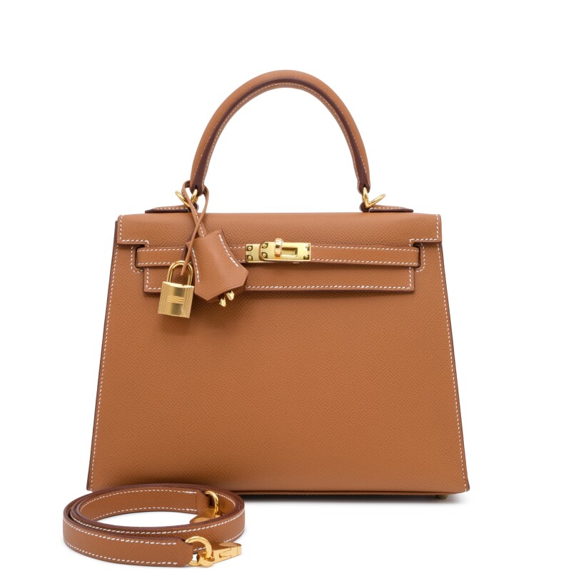 Hermes Gold Epsom Sellier Kelly 25 Gold Hardware, 2020