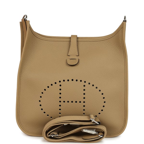 Hermes Hermes Evelyne III PM Poussiere Clemence Palladium Hardware