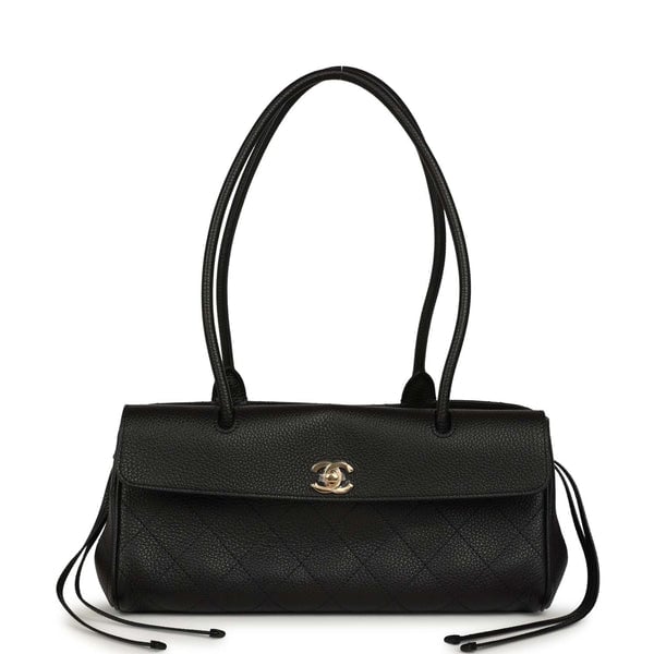 Chanel Small "Urban Essential" East West Shopping Tote Black Caviar Gold Hardware