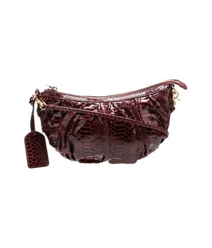 Badgley Mischka Mischka Embossed Leather Belt Bag