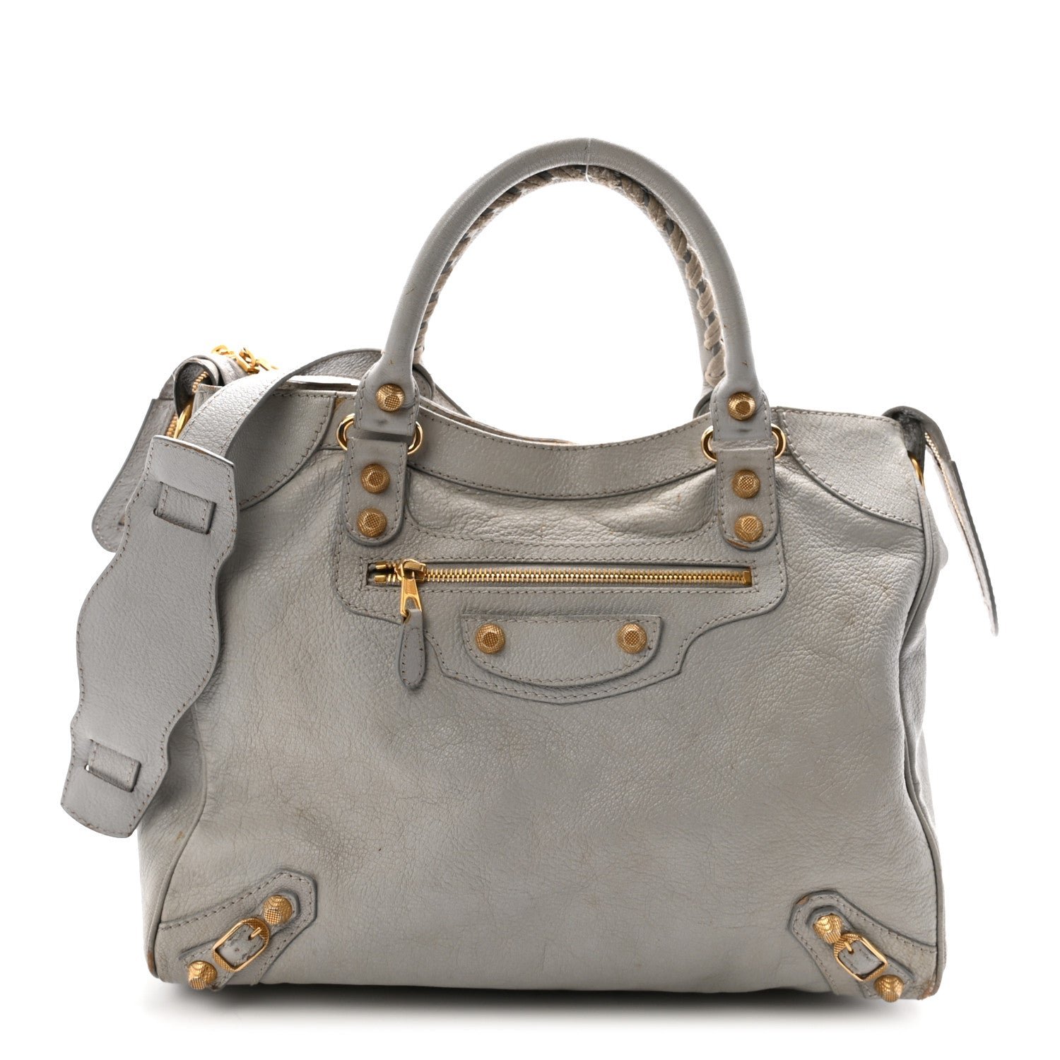 Balenciaga Chevre Giant 12 Gold Hardware Hamilton Velo Gris Ciment