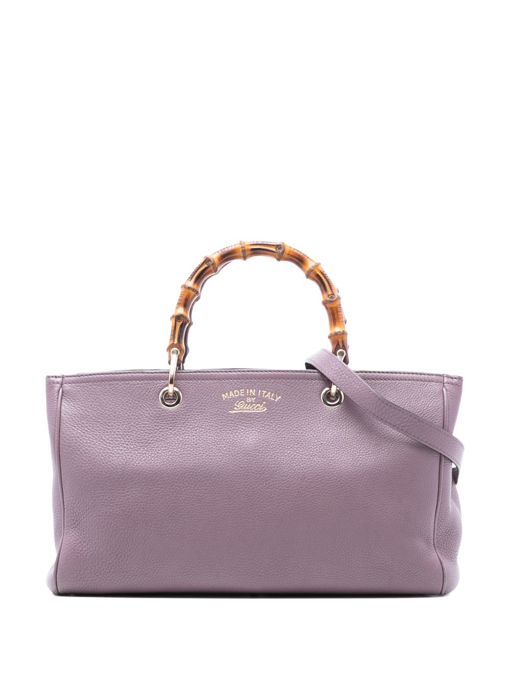 2016-2025 Medium Calfskin Bamboo Shopper satchel