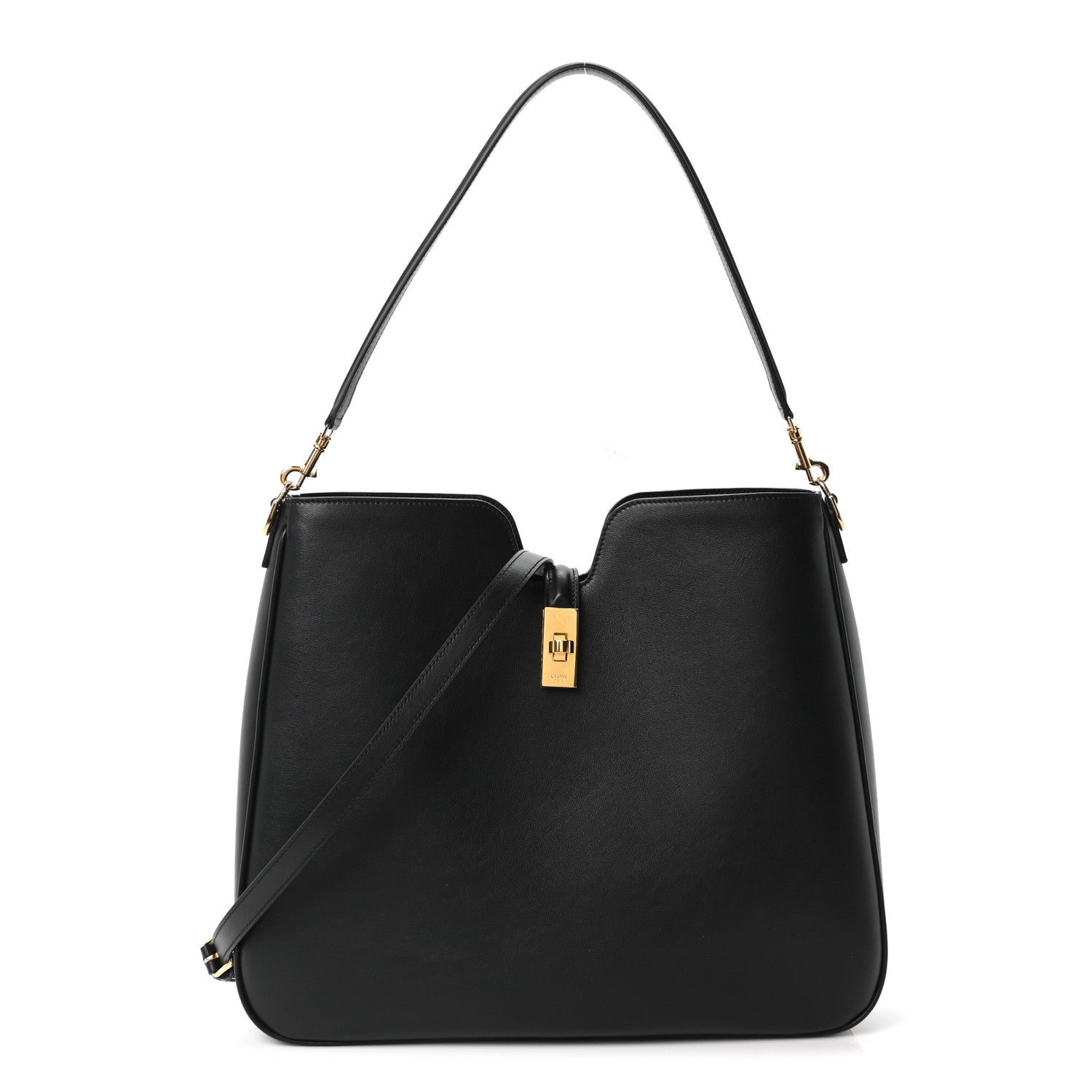 Celine Smooth Calfskin Medium Camille 16 Soft Bag Black