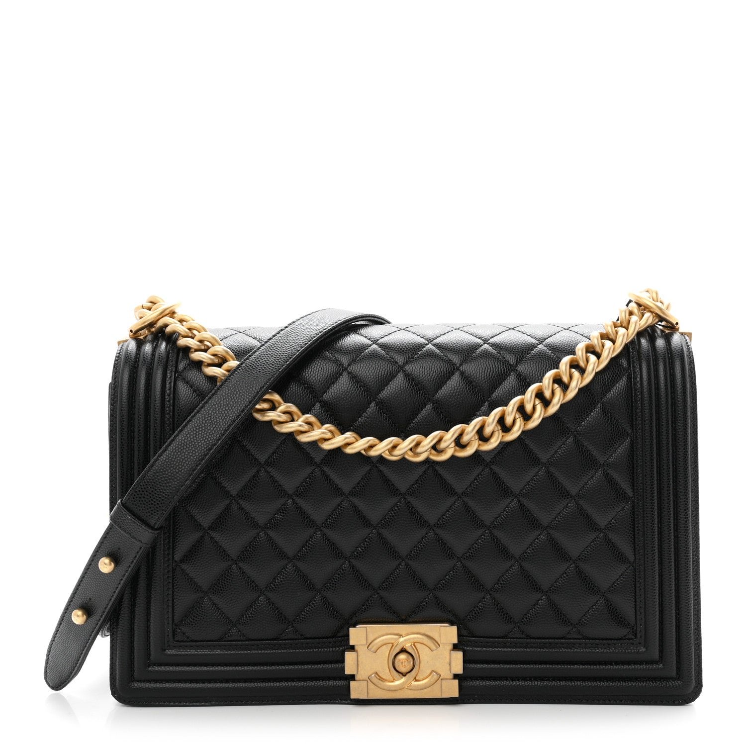 Chanel Caviar Quilted New Medium Boy Flap Black
