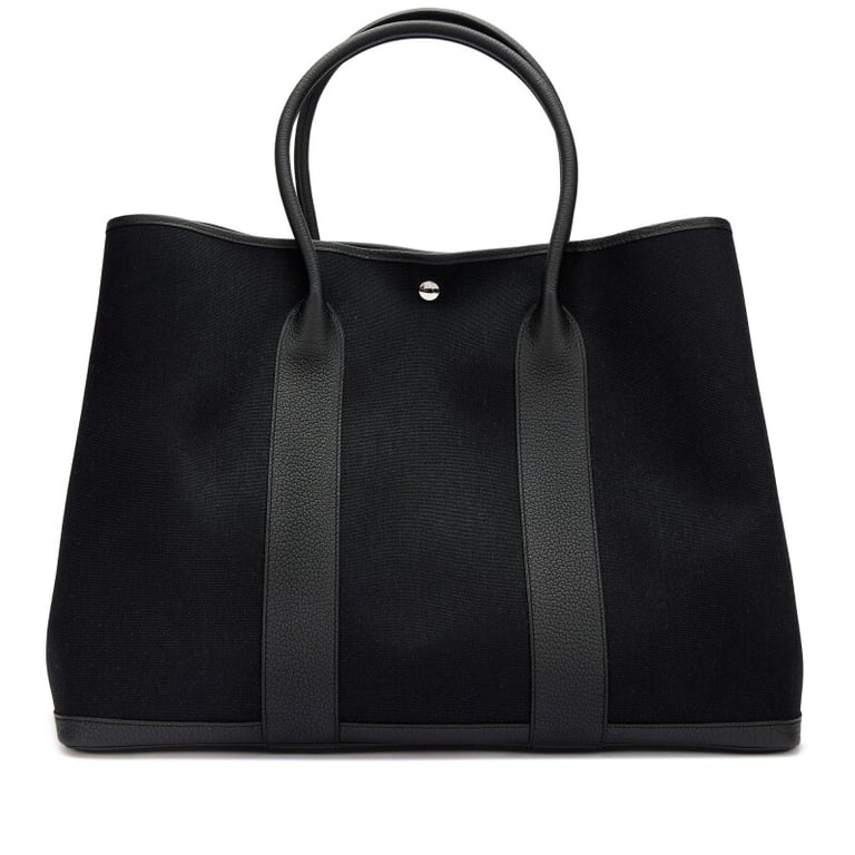 Hermes Black Negonda and Toile Garden Party 49 Voyage Palladium Hardware, 2023