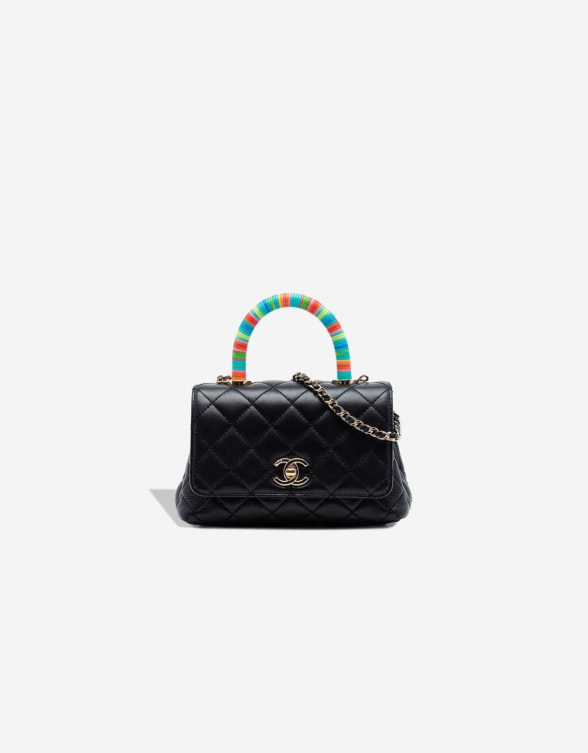 
		Timeless Handle Mini Lamb Black / Pink    