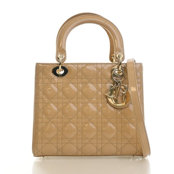 Christian Dior Medium Patent Lady Dior