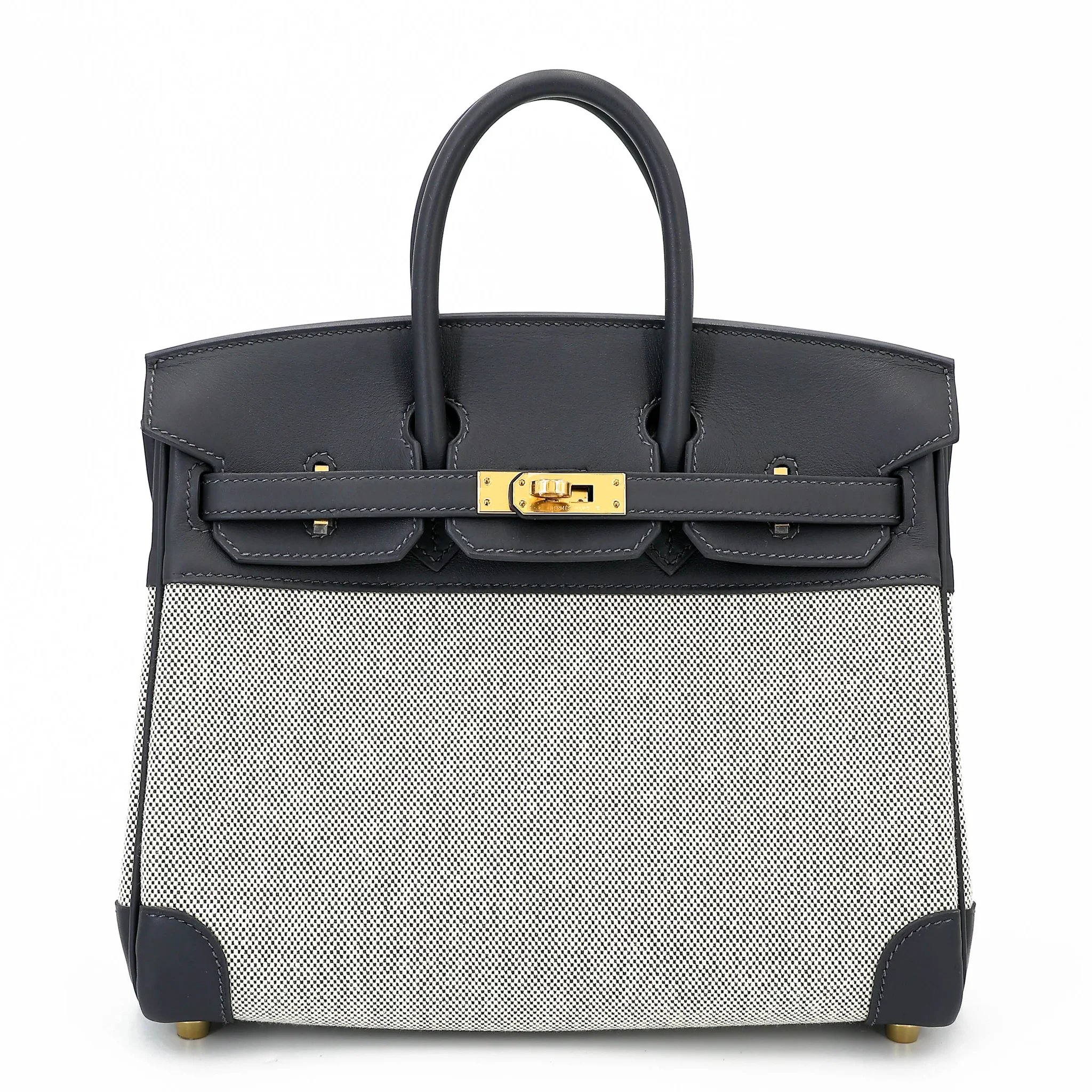 Brand New ( Rank N ) HERMÈS Birkin 25 Ardoise (85) Toile H canvas Swift Gold hardware K (2025)