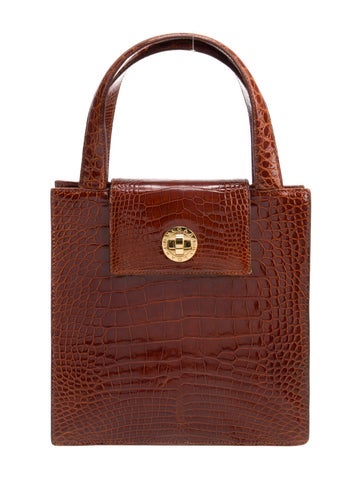 Bvlgari Crocodile Top Handle Bag