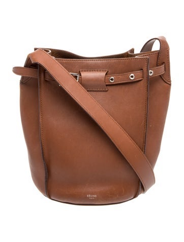 Leather Big Bucket w/Strap