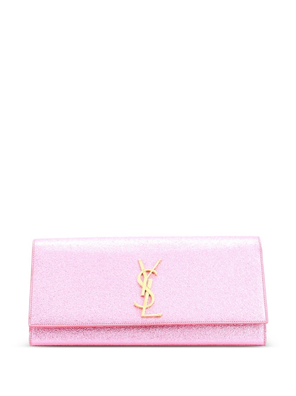 Saint Laurent Classic Monogram Metallic Calfskin Long clutch bag
