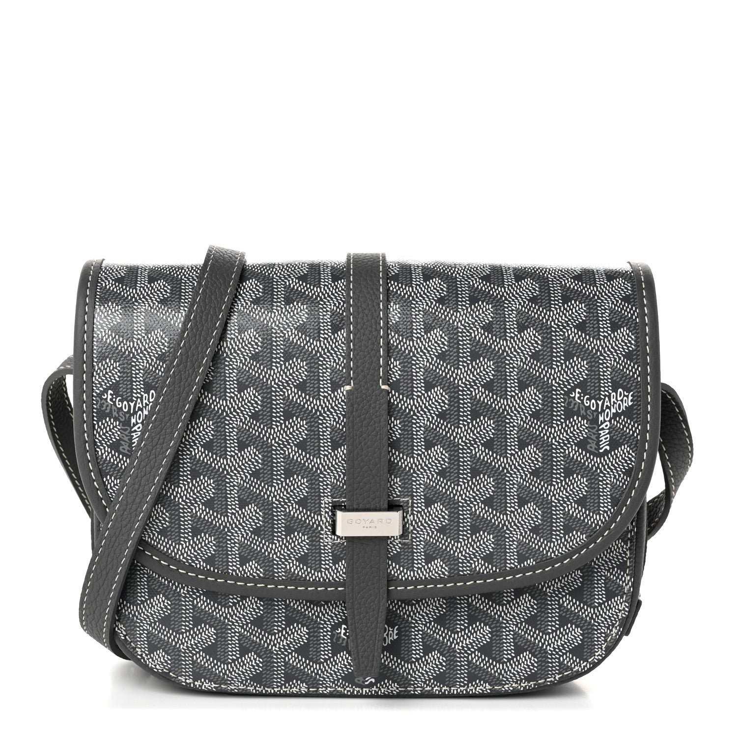 Goyard Goyardine Belvedere II PM Messenger Bag Gray