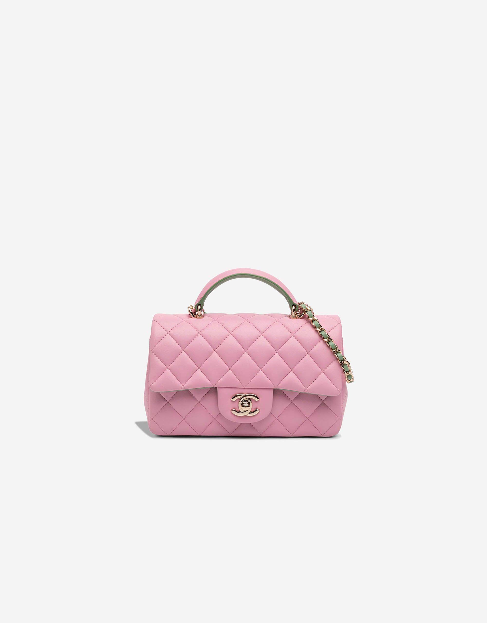 
		Timeless Handle Mini Rectangular Lamb Pink / Light Green    