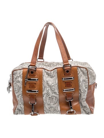 Canvas Paisley Perforated Hook Tote