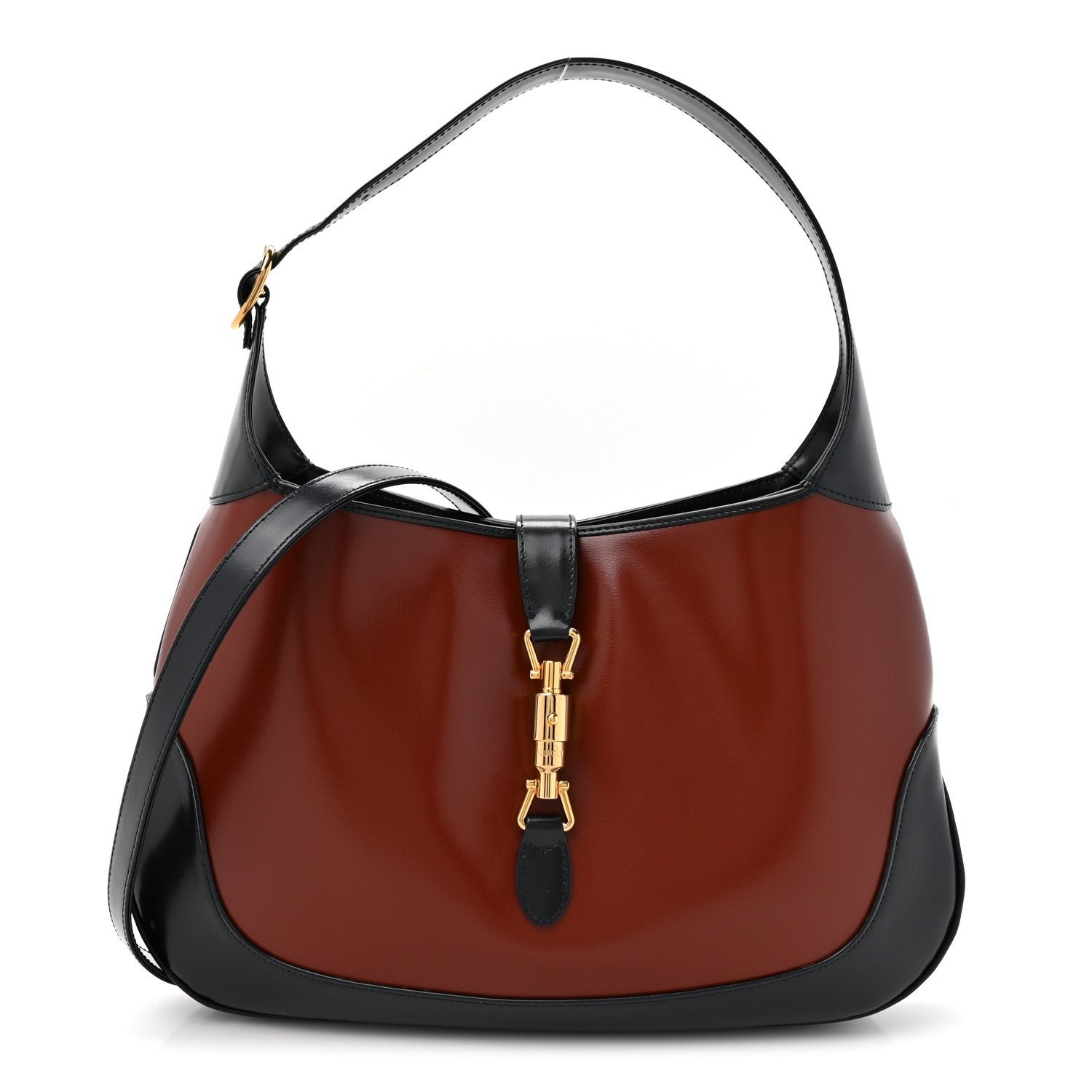 Gucci Boarded Dyana Lux Calfskin Bi-Color Medium Jackie 1961 Hobo Red Mineral Blue Red Mineral Blue