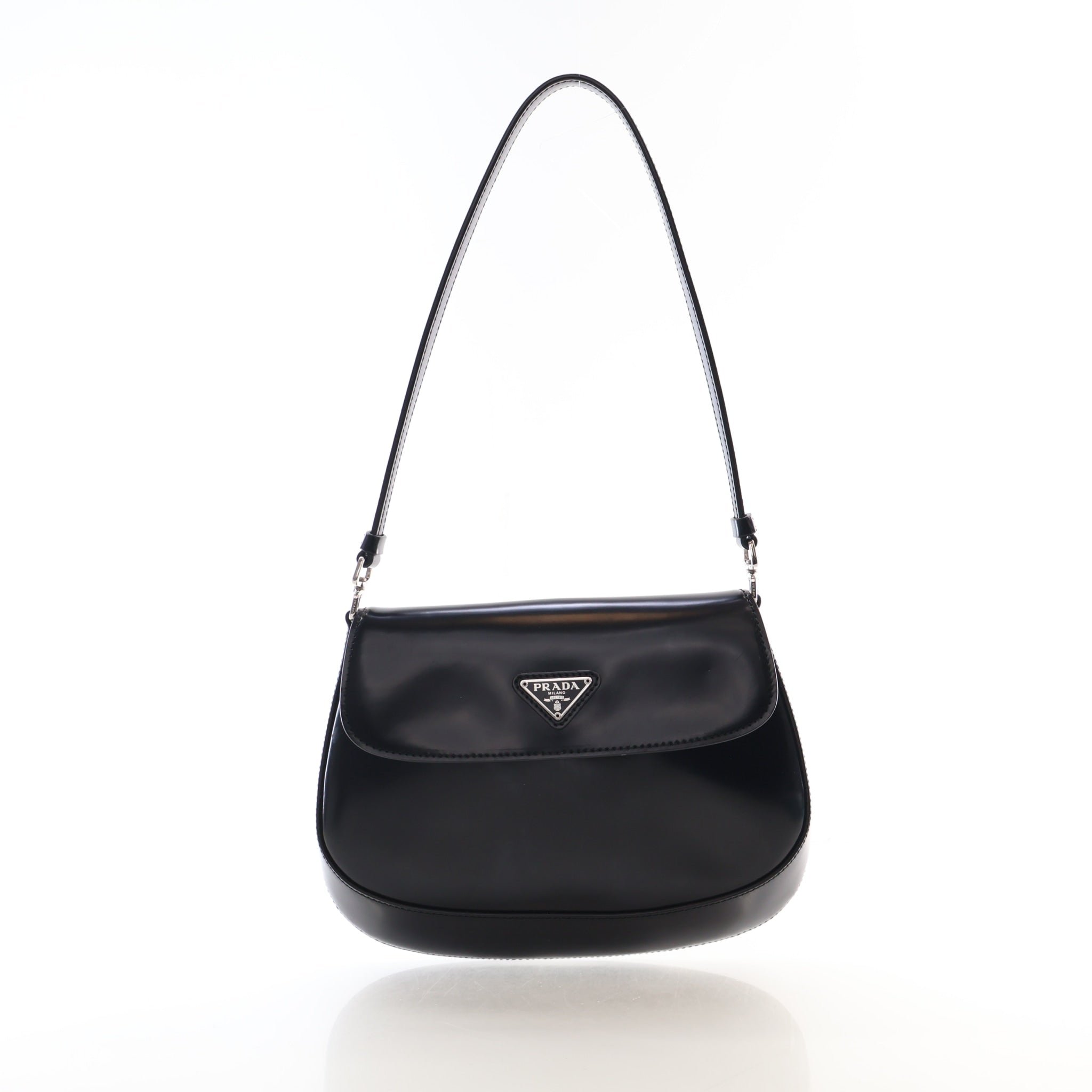 Prada Small Spazzolato Cleo Flap Bag