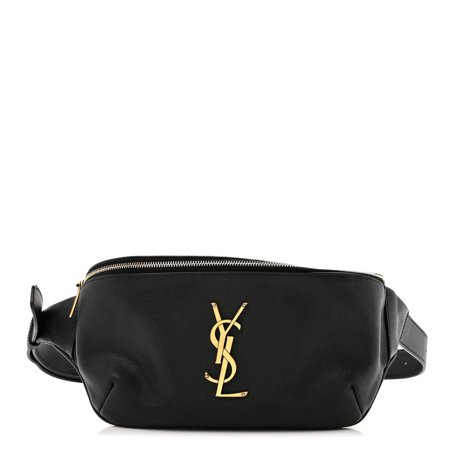 Saint Laurent Grain De Poudre Monogram Belt Bag Black
